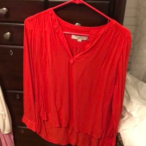 Orange loft blouse